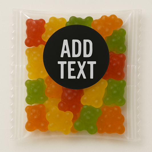 Personalised Gummies with Custom Branding 25g (Add Text)