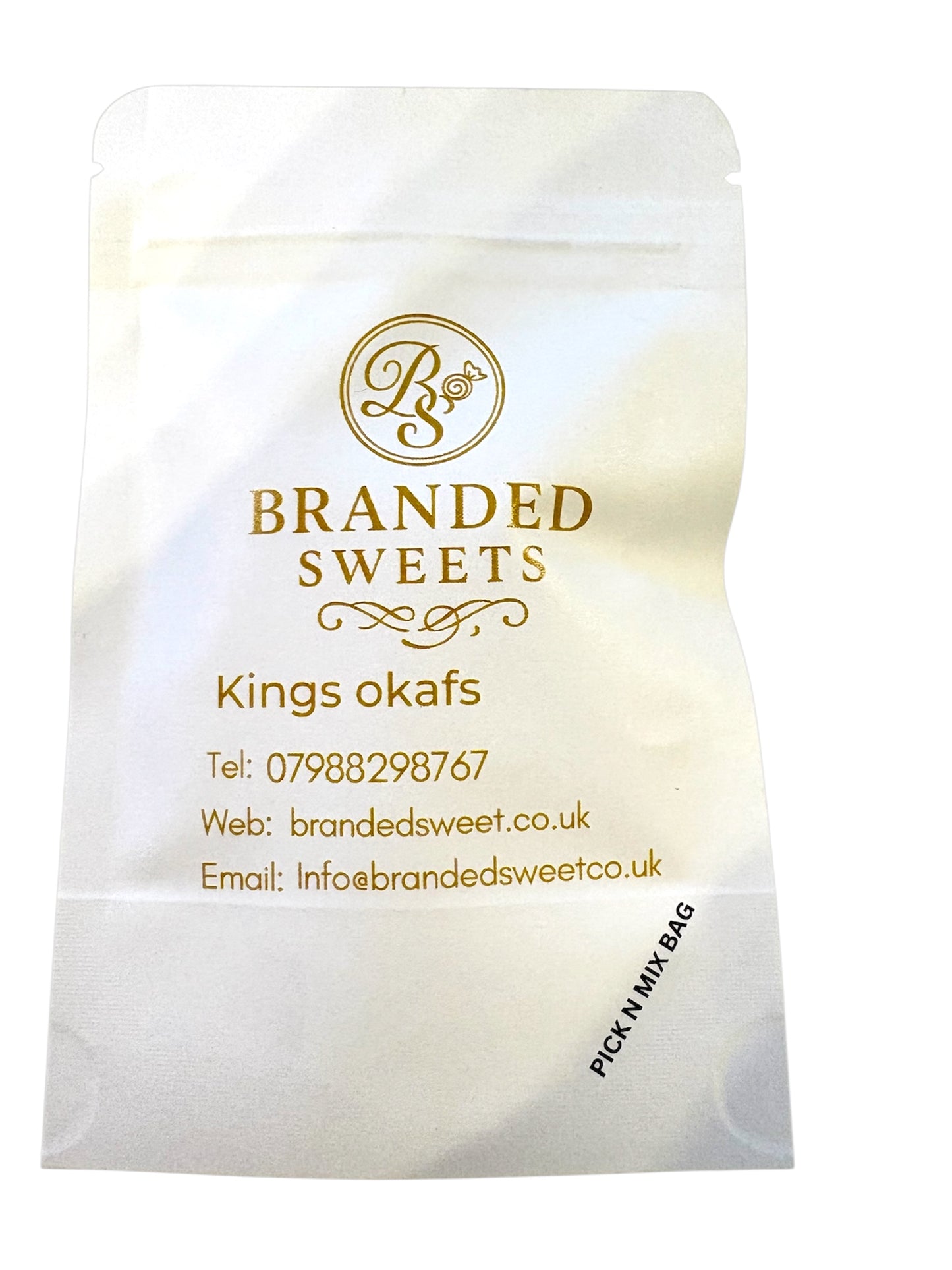 Personalised Fizzy Strawberry Bites with Custom Branding 25g (image/artwork)