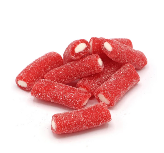 Personalised Fizzy Strawberry Bites with Custom Branding 25g (image/artwork)